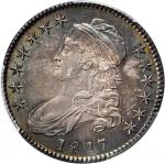 1817 Capped Bust Half Dollar. O-107. Rarity-3--Doubled Edge Letters--AU-58 (PCGS).