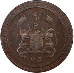 India - Colonial，MADRAS PRESIDENCY: AE 1/96 rupee, 1794, KM-392, East India Company issue, PCGS grad
