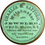 New York--Kingston. 1868 Charles B. Safford. Bowers-NY-2900, Rulau-Unlisted. Brass. 34 mm. EF.
