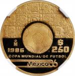 MEXICO. 250 Pesos, 1986-Mo. Mexico City Mint. NGC PROOF-68 Ultra Cameo.