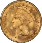 1887 Three-Dollar Gold Piece. Mint State-66+ (PCGS).