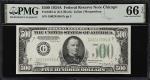 Fr. 2202-G. 1934A $500 Federal Reserve Note. Chicago. PMG Gem Uncirculated 66 EPQ.