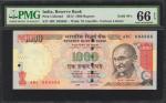 2014年印度储备银行1000卢比。全同号。