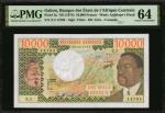 GABON. Banque Des Etats De LAfrique Centrale. 10,000 Francs, ND (1974). P-5a. PMG Choice Uncirculate