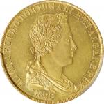 PORTUGAL. Peca (4 Escudos), 1828. Lisbon Mint. Miguel I. PCGS AU-58.