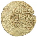 GREAT MONGOLS: Anonymous, ca. 1220s-1245s, AV dinar (2.76g), Nishapur, ND, A-1966, al-qa an / al- ad