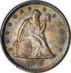 1875-CC Twenty-Cent Piece. BF-2. Rarity-1. MS-64 (PCGS).