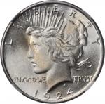 1924 Peace Silver Dollar. MS-67 (NGC).