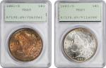 Lot of (2) 1881-S Morgan Silver Dollars. MS-65 (PCGS). OGH--First Generation.