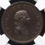 GREAT BRITAIN George III ジョージ3世(1760~1820) 1/2Penny 1806  NGC-PF64BN Proof UNC+