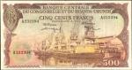 BELGIAN CONGO. Banque Centrale du Congo Belge et du Ruand-Urundi. 500 Francs, 01-10-57. P-34. Choice