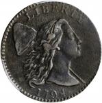 1794 Liberty Cap Cent. S-32. Rarity-2. Head of 1794. EF Details--Corrosion Removed (PCGS).