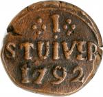 1792-C年锡兰 小钱。 可伦坡造币厂。CEYLON. Stiver, 1792-C. George III. Colombo Mint. NGC AU-55.