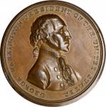 Circa 1816 Halliday Medal. Musante GW-57, Baker-70C. Bronze. Plain edge. Plain, beveled rims. SP-64 