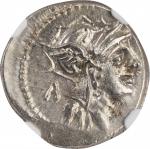 ROMAN REPUBLIC. D. Silanus L.f. AR Denarius (3.95 gms), Rome Mint, 91 B.C. NGC MS, Strike: 4/5 Surfa