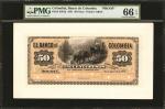 COLOMBIA. Banco de Colombia. 50 Pesos, 100 Pesos, December 15, 1881. P-S387p, 388p. Face and Back Pr