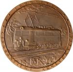 BELGIAN CONGO. 50th Anniversary of the Central Congo to Katanga Railroad Company Bronze Medal, 1956.