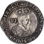 GREAT BRITAIN. 6 Pence, 1603. James I (1603-25). PCGS AU-50 Secure Holder.
