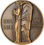 WORLD WAR I MEDALS. France - Germany. Battle of Hartmannswillerkopf Bronze Medal, 1925. Paris Mint. 