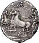 SICILY. Syracuse. Dionysios I, 406-367 B.C. AR Tetradrachm (17.26 gms), ca. 405-395 B.C. NGC VF, Str
