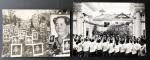 1950年10月20日北京民众高举毛泽东像巡街照片，及1967年香港动乱时期民众在港督府抗议照片各一枚，两照片都是当年的新闻照片，各有新闻文稿贴于照片背面.