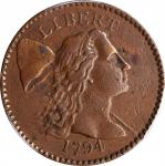 1794 Liberty Cap Cent. S-51. Rarity-5-. Head of 1794. EF Details--Cleaned (PCGS).