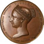 GREAT BRITAIN. Victoria Coronation Bronze Medal, 1838. PCGS SPECIMEN-64.