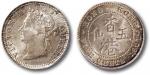 1901年香港五仙银币一枚，五彩包浆，粉光，味道上乘，金盾PCGS MS65，敬请预览