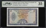 SCOTLAND. National Commercial Bank of Scotland Limited. 5 Pounds, 1966. P-272a. PMG Choice Very Fine