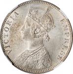INDIA. British India. Rupee, 1893-B. Bombay Mint. Victoria. NGC MS-62.