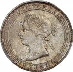 1893年锡兰25 分。伦敦造币厂。CEYLON. 25 Cents, 1893. London Mint. Victoria. PCGS MS-64.