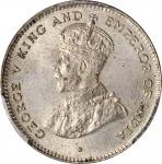 CEYLON. 25 Cents, 1919-B. Bombay Mint. PCGS MS-64 Gold Shield.