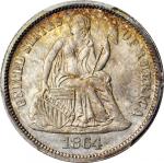 1864 Liberty Seated Dime. Fortin-102a. Rarity-5. MS-67 (PCGS). Retro OGH.
