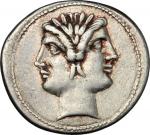 The Roman Republic, Anonymous.. AR Quadrigatus, c. 225-214 BC. Cr. 28/3. SNG Lockett 52. 6.66 g.  24