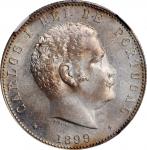 PORTUGAL. 1000 Reis, 1899. Lisbon Mint. Carlos I. NGC MS-63.