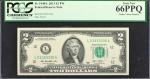 Fr. 1940-L. 2013 $2  Federal Reserve Note. San Francisco. PCGS Currency Gem New 66 PPQ. Radar Serial
