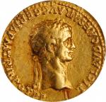 CLAUDIUS WITH NERO AS CAESAR, A.D. 41-54. AV Aureus, Rome Mint, A.D. 50-54. ICG VF 35.