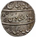 MUGHAL: Shah Jahan II, 1719, AR rupee (11.49g), Surat, AH1131 year one (ahad), KM-415.24, lovely dee