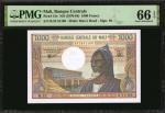 FRENCH SOMALILAND. Banque Centrale Du Mali. 1000 Francs, ND (1970-84). P-13e. PMG Gem Uncirculated 6