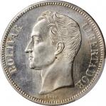 VENEZUELA. 5 Bolivares, 1888. Caracas Mint. PCGS MS-65+ Gold Shield.
