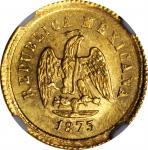 MEXICO. 2-1/2 Pesos, 1873-Zs H. Zacatecas Mint. NGC MS-64.