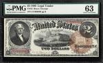 Fr. 52. 1880 $2 Legal Tender Note. PMG Choice Uncirculated 63.