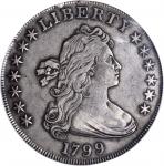 1799 Draped Bust Silver Dollar. BB-160, B-12. Rarity-3. EF-40 (PCGS).