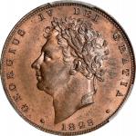 GREAT BRITAIN. Farthing, 1828. London Mint. George IV. PCGS MS-64 Red Brown.