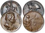 德国1851年弗雷德里希大帝纪念碑落成铜章一枚、奥地利席勒博物馆纪念铜章一枚