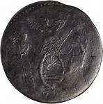 Uniface reverse impression of the 1787 New York George Clinton on Standing Indian Copper by C. Wylly