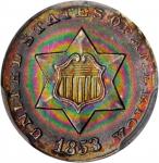 1853 Silver Three-Cent Piece. MS-67+ (PCGS). CAC.