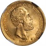 SWEDEN. 20 Kronor, 1885-EB. NGC MS-66.