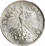 GERMANY. Frankfurt. 6 Kreuzer, 1848. Frankfurt Mint. PCGS MS-67.