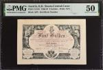 AUSTRIA. K.u.K. Staats-Central-Casse. 5 Gulden, 1866-67. P-A151b. PMG About Uncirculated 50.